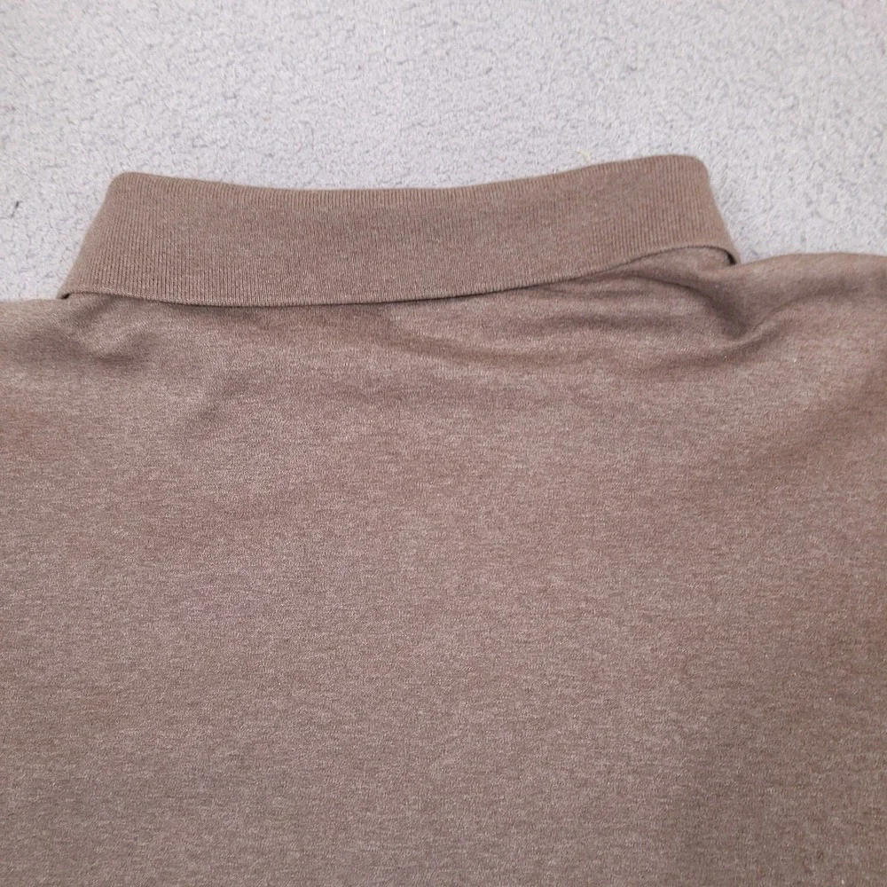 Banana Republic Polo Shirt Mens XXL Tall Brown Slim Fit Luxe Touch‎ Performance